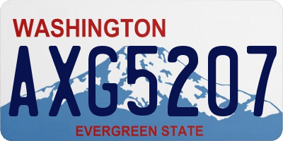 WA license plate AXG5207
