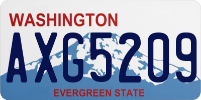 WA license plate AXG5209