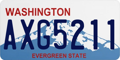 WA license plate AXG5211