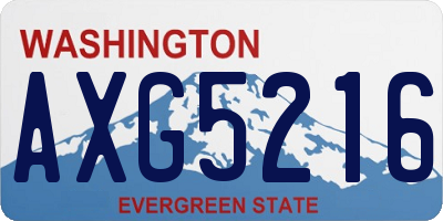 WA license plate AXG5216