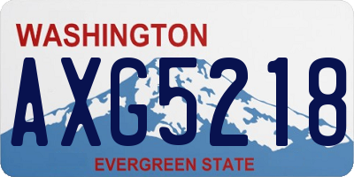 WA license plate AXG5218