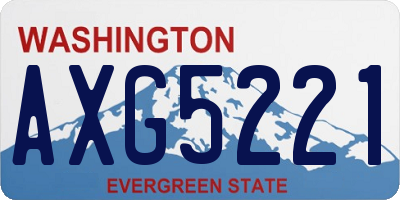 WA license plate AXG5221