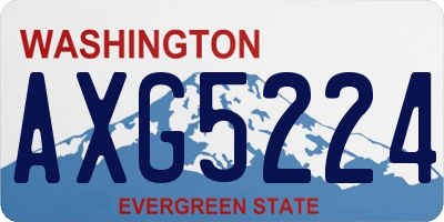 WA license plate AXG5224