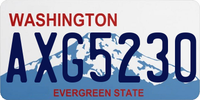 WA license plate AXG5230