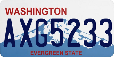 WA license plate AXG5233