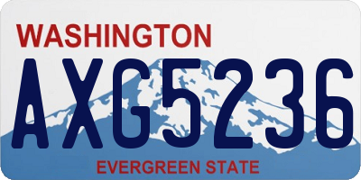 WA license plate AXG5236