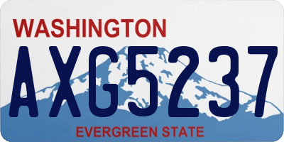 WA license plate AXG5237