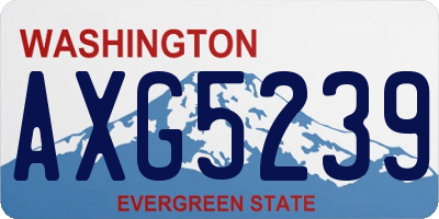 WA license plate AXG5239