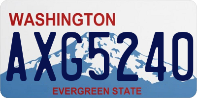 WA license plate AXG5240