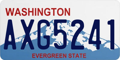 WA license plate AXG5241