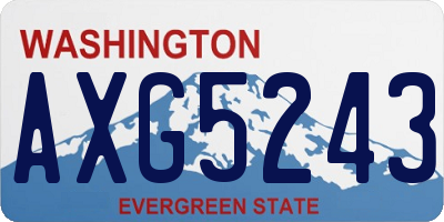 WA license plate AXG5243
