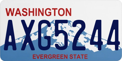 WA license plate AXG5244