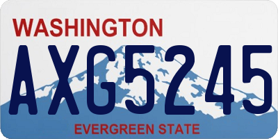 WA license plate AXG5245