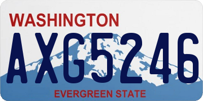 WA license plate AXG5246