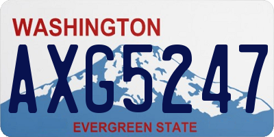 WA license plate AXG5247