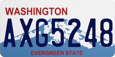 WA license plate AXG5248