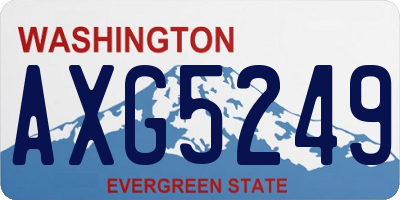 WA license plate AXG5249