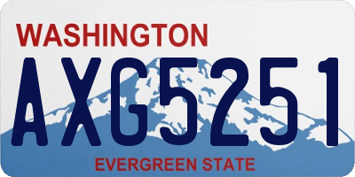 WA license plate AXG5251