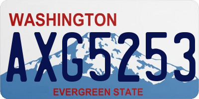 WA license plate AXG5253