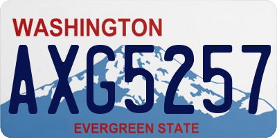 WA license plate AXG5257