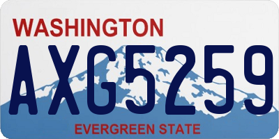 WA license plate AXG5259