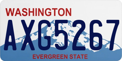 WA license plate AXG5267