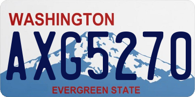 WA license plate AXG5270