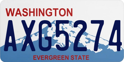 WA license plate AXG5274