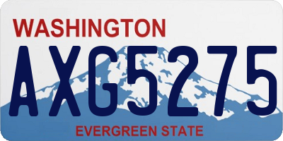 WA license plate AXG5275