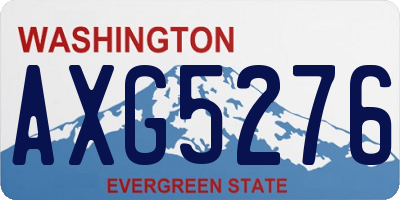 WA license plate AXG5276
