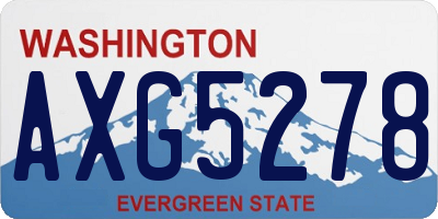 WA license plate AXG5278