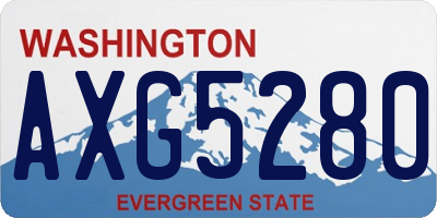 WA license plate AXG5280