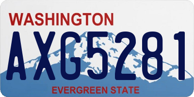 WA license plate AXG5281