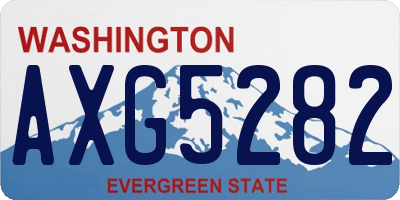 WA license plate AXG5282