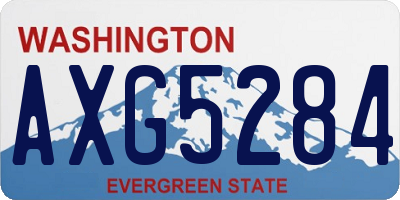 WA license plate AXG5284