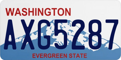 WA license plate AXG5287