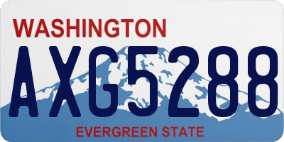 WA license plate AXG5288