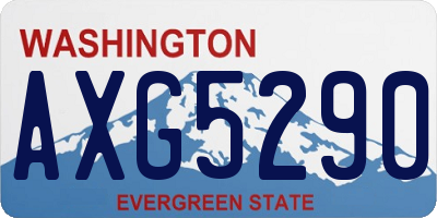 WA license plate AXG5290