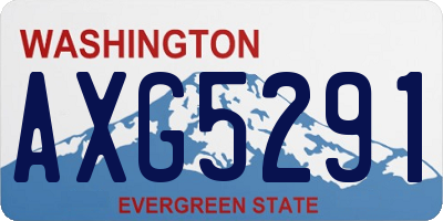 WA license plate AXG5291