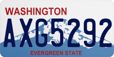 WA license plate AXG5292