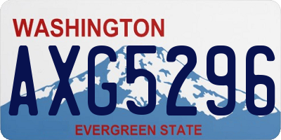 WA license plate AXG5296