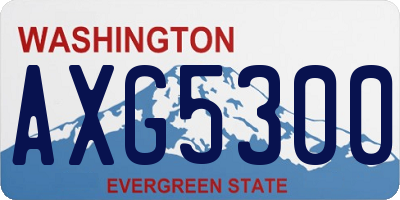 WA license plate AXG5300