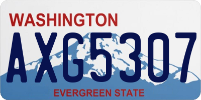 WA license plate AXG5307