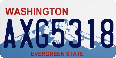 WA license plate AXG5318