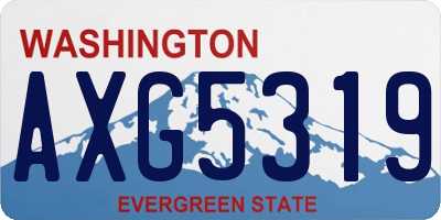 WA license plate AXG5319