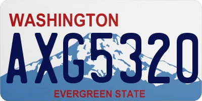 WA license plate AXG5320