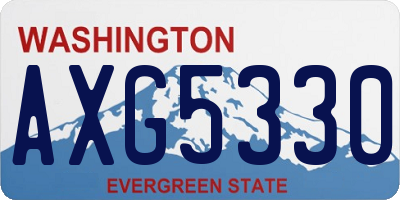 WA license plate AXG5330