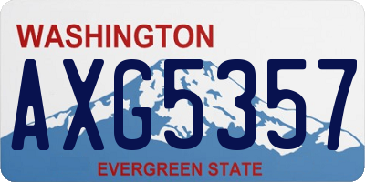 WA license plate AXG5357