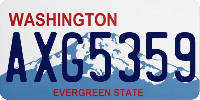 WA license plate AXG5359