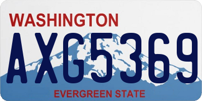 WA license plate AXG5369
